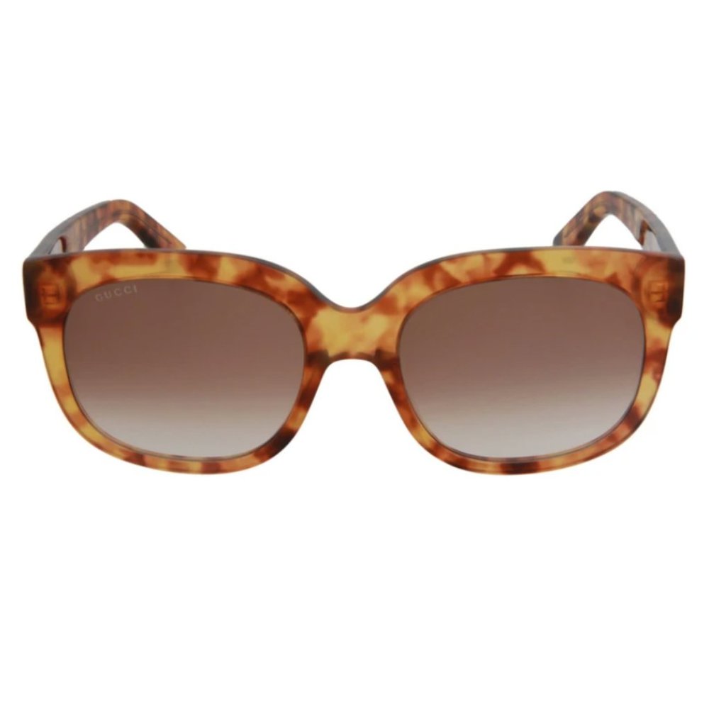 Gucci havana Tortoise Shell 56mm Sunglasses